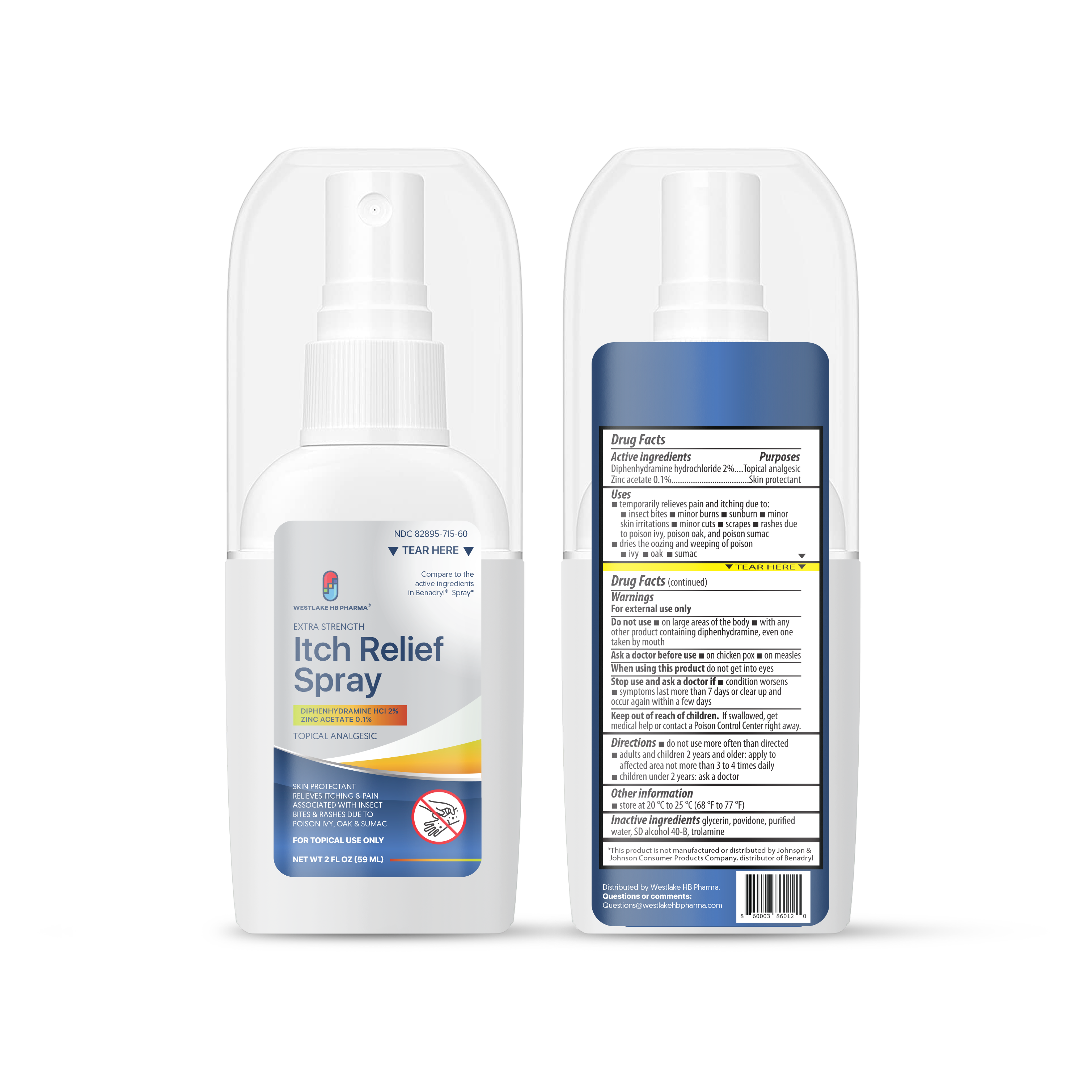 Westlake Extra Strength Itch Relief Spray | Relieves Pain and Itching of Insect Bites, Poison Ivy, Sunburn, Minor Cuts
