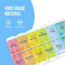 Renoir Weekly (7-Day) AM/PM Push Button Pill Organizer and Planner (XL) | Arthritis Friendly - Westlake HB Pharma
