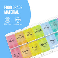 Renoir Weekly (7-Day) AM/PM Push Button Pill Organizer and Planner (XL) | Arthritis Friendly - Westlake HB Pharma
