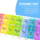 Renoir Weekly (7-Day) AM/PM Push Button Pill Organizer and Planner (XL) | Arthritis Friendly - Westlake HB Pharma