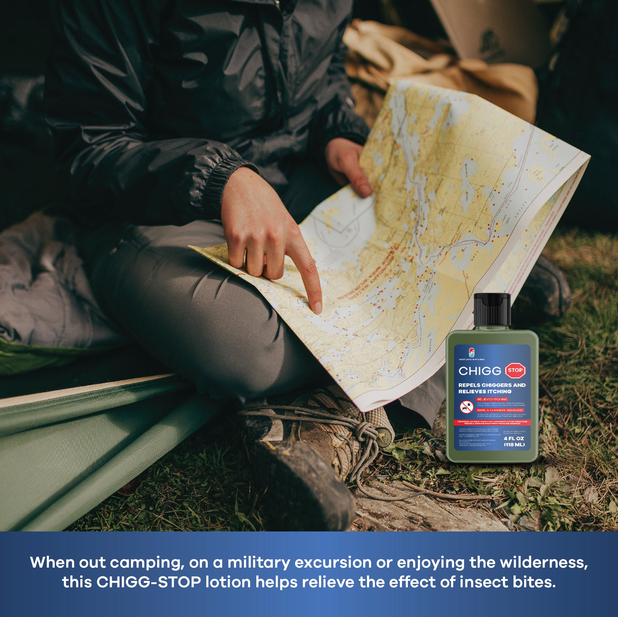 Chigg-Stop The Soldier's Choice Relieves Itching and Repels Chiggers, 4 fl oz - Westlake HB Pharma