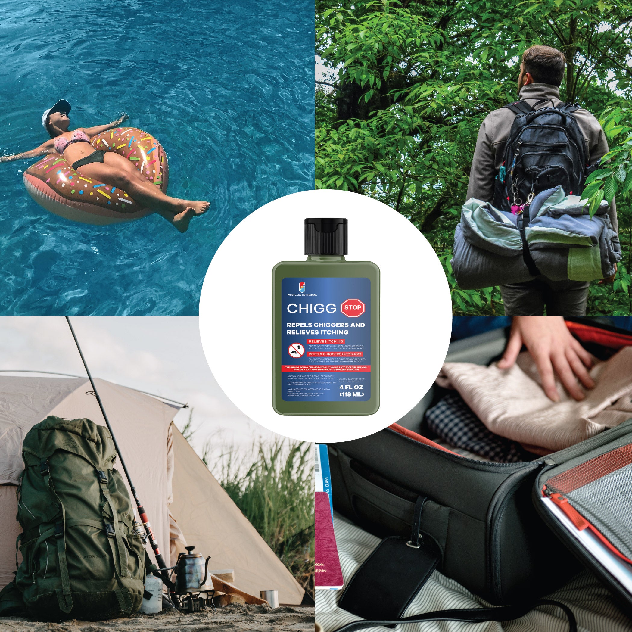Chigg-Stop The Soldier's Choice Relieves Itching and Repels Chiggers, 4 fl oz - Westlake HB Pharma