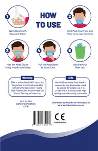 Renoir Disposable Face Mask (50 PCS /Bag) - Westlake HB Pharma