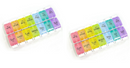 Renoir Weekly 7-Day AM/PM Push Button Pill Organizer Planner- Arthritis Friendly - 2 PK - Westlake HB Pharma